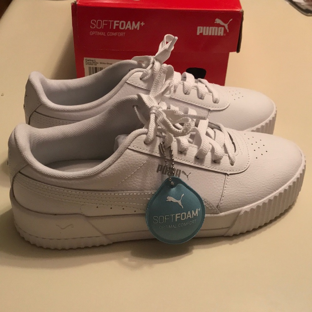 NEW PUMA Carina L White Women’s Sneakers SIZE 8